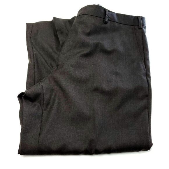 Luigi Bianchi Mantova Sartoria Dress Pants 40/26 Brown Flat Front Mid Rise - Picture 1 of 7